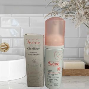 AVENE- Cleansing Foam 5.0z & Cicalfate + Restorative Protective cream Bundle